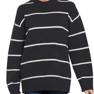 Zenana Round Neck Stripe Sweater